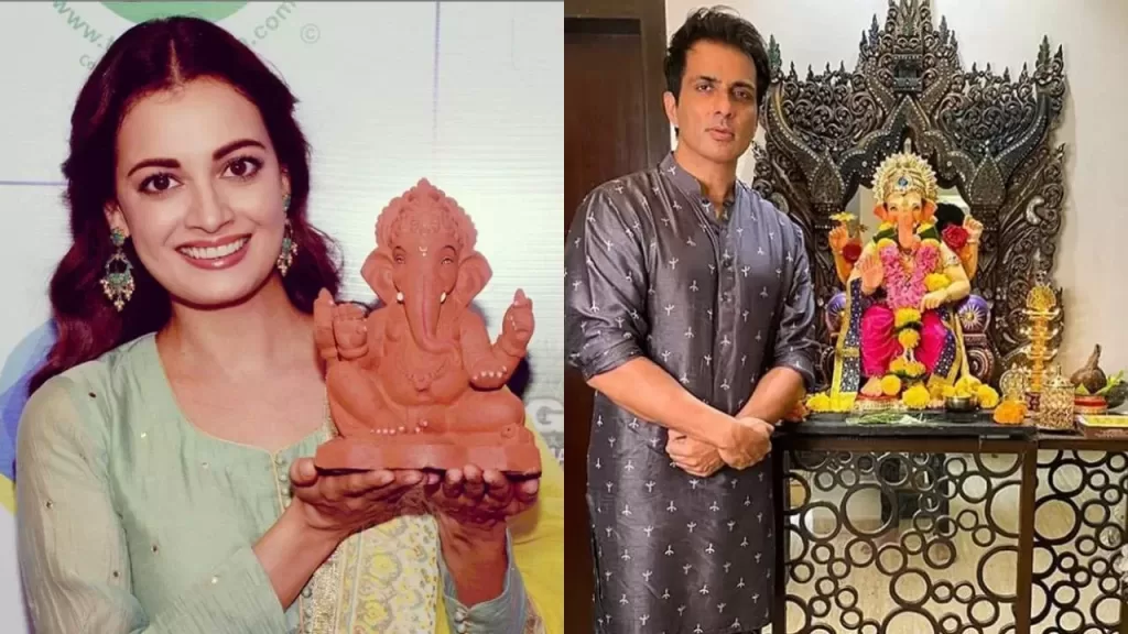 Diya Mirza, Sanjay Dutt and Kangana RanautGanapati 2020